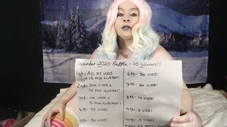 December Raffle LIVE Jan 1st 7pm CST on ManyVids