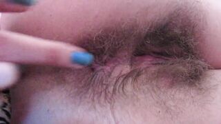 Hairy ass winking close up asshole fetish