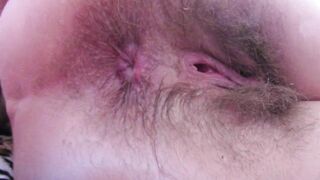 Hairy ass winking close up asshole fetish