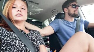 Orgasm in car and fun on hotel room