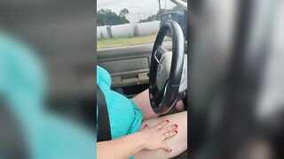 Passenger is trying to film up my dress while I drive