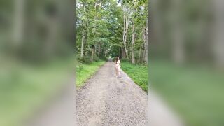 Sexy wife SeventiesSandy walking nude on public road