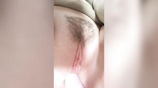 Narrow hairy student's pussy