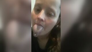 Cattaraugus New York bitch plays with her tongue ring