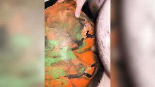 BOYFRIEND PAINTS A PUMPKIN ON MY BIG WHITE ASS AND THEN SMASHES IT ????????