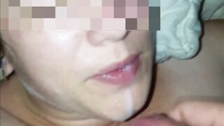 Real couple homemade fucking and cum on lips