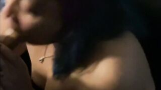 Late night blowjob with cum in mouth
