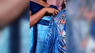 Tamil wife Swetha Saree change