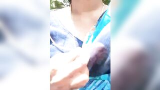 Indian wife bike ride boob show