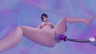 Bayonetta getting fucked by dildo machine 4K VR