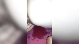 my slut caught in a doggie she enjoys in fountain and I sperm her ass