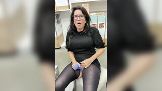 A video of me out flashing my pussy in stores, etc! I'm so horny! My pussy is so creamy!