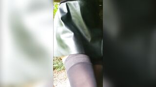 knee down and cum on my high heels (outdoor forest)