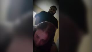 White girl cheats on boyfriend gets cream pie, she lets me cum inside her. Doggystyle