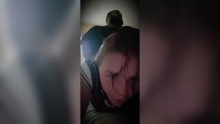 White girl cheats on boyfriend gets cream pie, she lets me cum inside her. Doggystyle