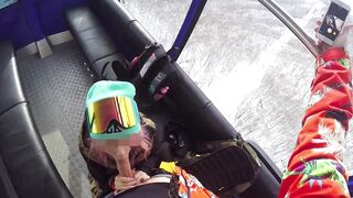 Sex with Hot Girl in the Cable Cars at the Ski Resort — POV Amateur Couple