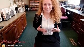 Sexy secretary seduces the client