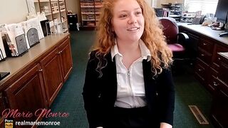 Sexy secretary seduces the client