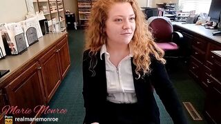 Sexy secretary seduces the client