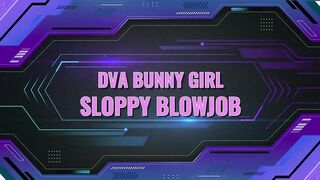 DVA bunny girl from Overwatch is a messy slut just for you