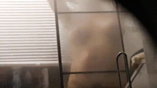 20.01. My big tits slut wife shower vouyeur challenge part 2