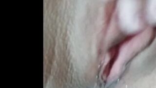 Masturbation after a Fuck and a Vivid Orgasm of Wet Pussy. Slave Reward.