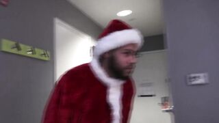 18 year old slut gets tricking into fucking Santa the night before Christmas