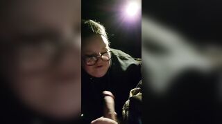 BBW gives greedy teen car BJ oustide shopping mall-wants 2nd bj right away!