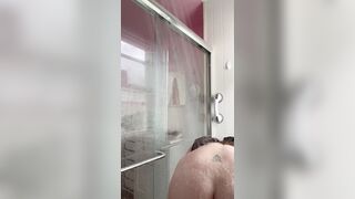 Wife Masturbates while taking a shower