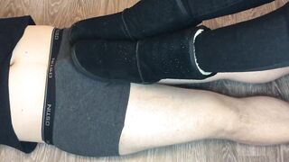 teen shoejob with uggs and stinky white socks footjob mistress underpants