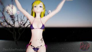 MMD R18 4k blue bikini Aylin - Red Flavor 1044