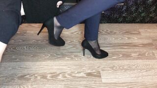 black nylon and high heels mistress domination smell shoes and foot 