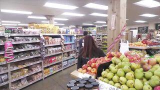 Hot store run in turns into hot sex between slut and sexy man at store