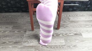 sexy girl dress new knee socks foot fetish