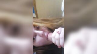 Face fuck a sexy slut until throbbing cum in mouth