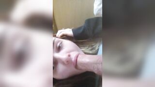 Face fuck a sexy slut until throbbing cum in mouth