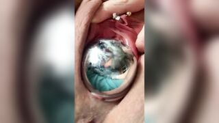 Huge kegel balls pushed out of pussy