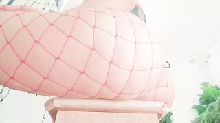 FaceSitting in Fishnet Pantyhose (Arya Grander) FemDom POV dirty talking- phone video amateur selfie