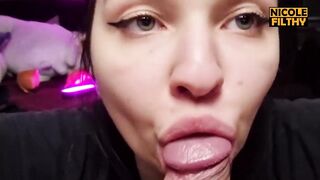 POV Blowjob Best Amateur DEEPTHROAT Swallow Cum