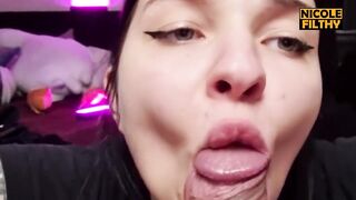 POV Blowjob Best Amateur DEEPTHROAT Swallow Cum