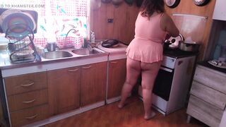 stepmom in the kitchen