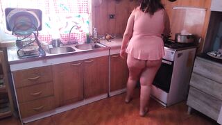 stepmom in the kitchen