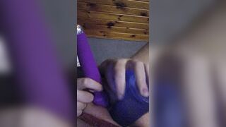 Watch me destroy my pussy with that big dildo