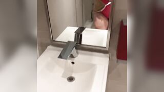 Almost getting caught having some fun mastrerbaiting in a public restroom First Fan Request