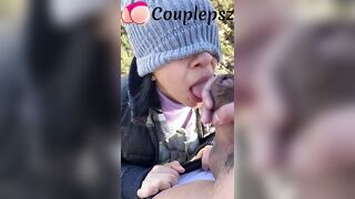 Rich blowjob in the mountains, he cums in my mouth - COUPLEPSZ