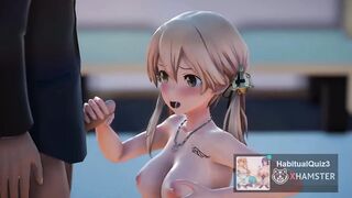 MMD r18 Prinz Eugen KanColle sexy Horny cum swallow 3d hentai