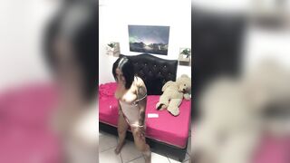 My stepsister films herself masturbating in her dream house