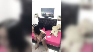 My stepsister films herself masturbating in her dream house