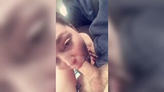 Slut wife gives road head