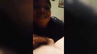 Ex ebony gf came back to swallow my cum